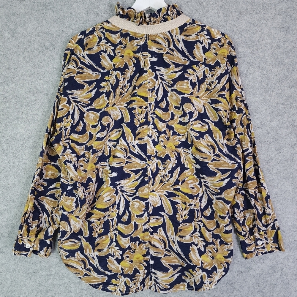 A Shirt Thing Penelope Tulip Long Sleeve Blouse In Ink - Picture 2 of 7